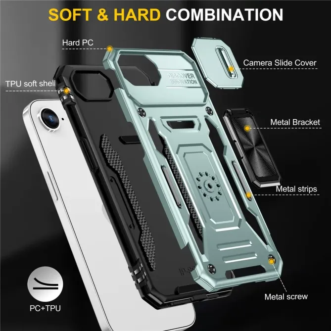 Coque iPhone 17e / 16e Armor Case avec Cache Objectif et Anneau