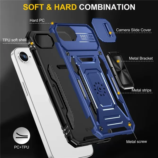 Coque iPhone 17e / 16e Armor Case avec Cache Objectif et Anneau