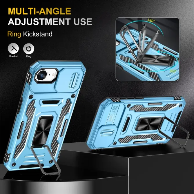 Coque iPhone 17e / 16e Armor Case avec Cache Objectif et Anneau