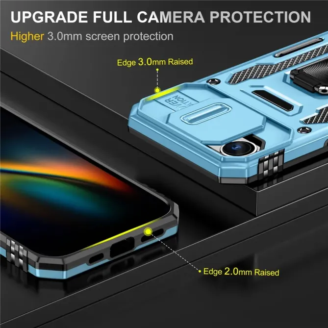 Coque iPhone 17e / 16e Armor Case avec Cache Objectif et Anneau