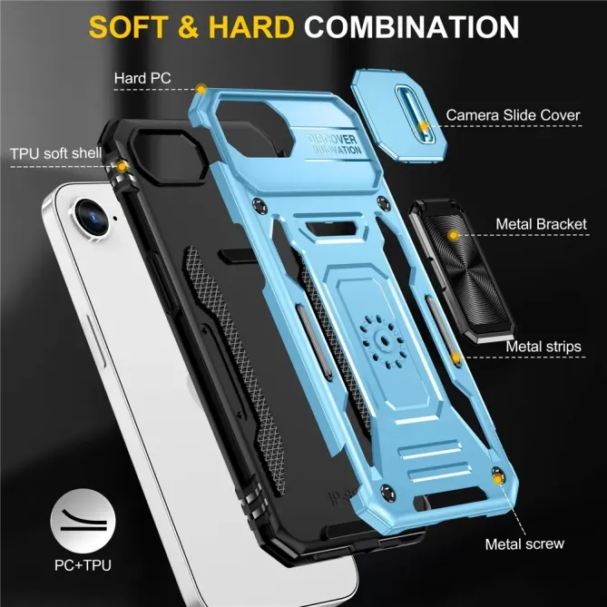 Coque iPhone 17e / 16e Armor Case avec Cache Objectif et Anneau