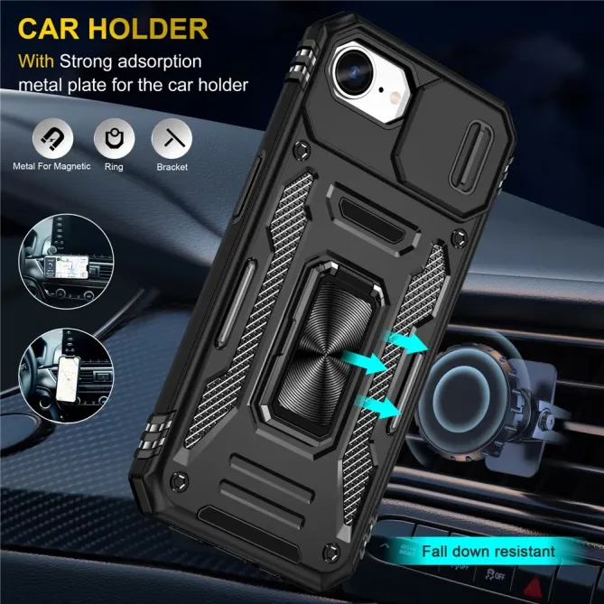Coque iPhone 17e / 16e Armor Case avec Cache Objectif et Anneau