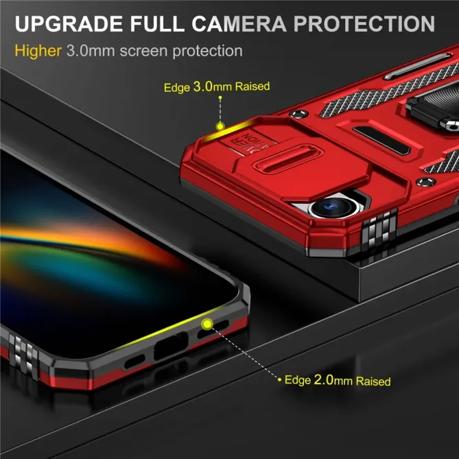 Coque iPhone 17e / 16e Armor Case avec Cache Objectif et Anneau