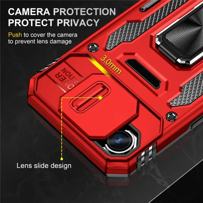 Coque iPhone 17e / 16e Armor Case avec Cache Objectif et Anneau