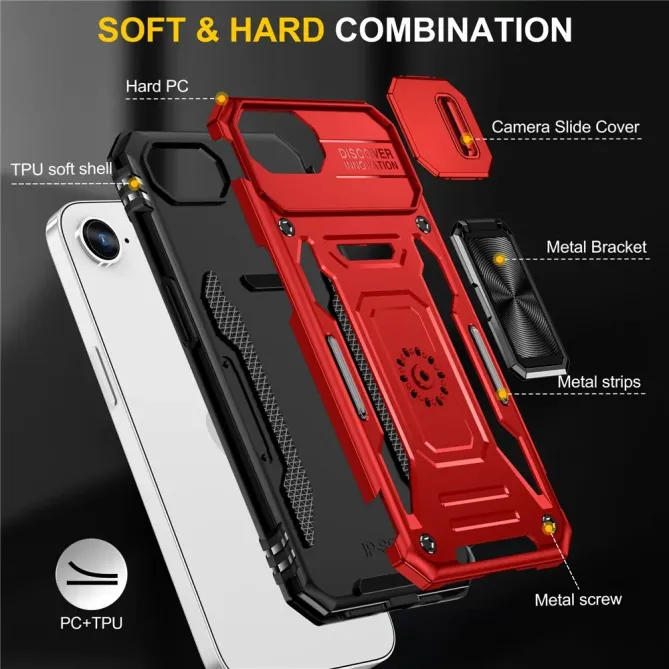 Coque iPhone 17e / 16e Armor Case avec Cache Objectif et Anneau