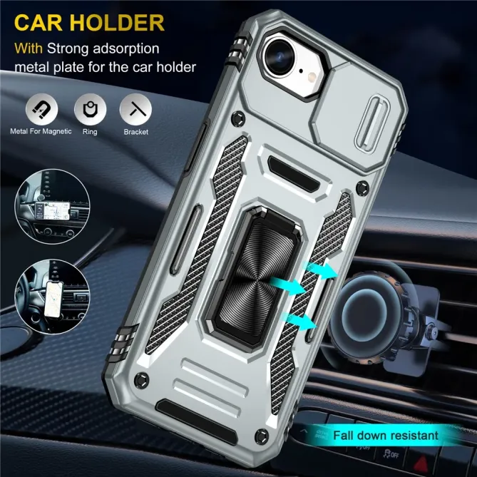 Coque iPhone 17e / 16e Armor Case avec Cache Objectif et Anneau
