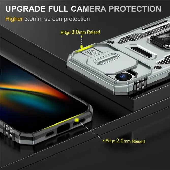Coque iPhone 17e / 16e Armor Case avec Cache Objectif et Anneau