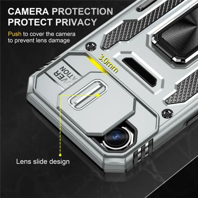 Coque iPhone 17e / 16e Armor Case avec Cache Objectif et Anneau