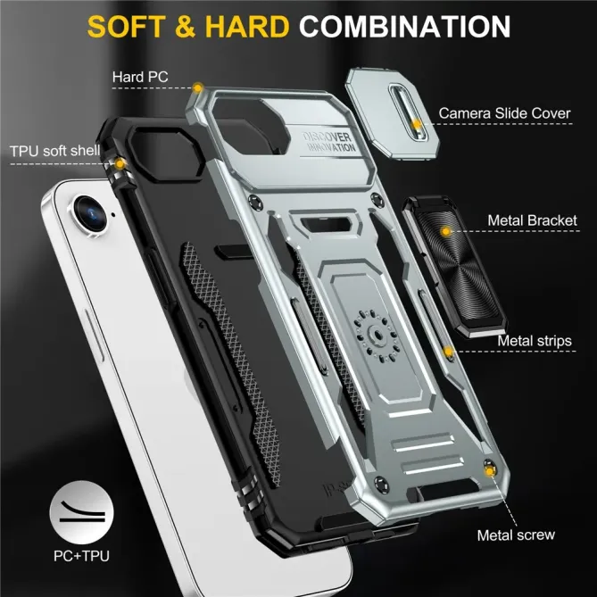 Coque iPhone 17e / 16e Armor Case avec Cache Objectif et Anneau