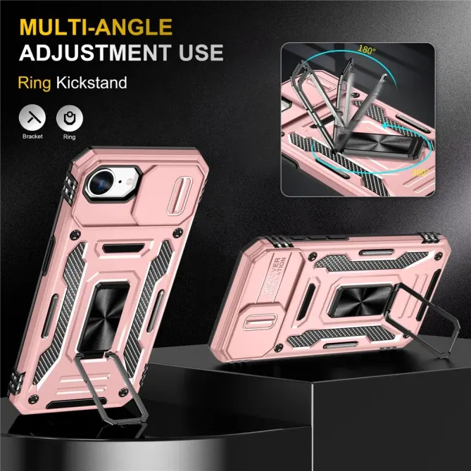 Coque iPhone 17e / 16e Armor Case avec Cache Objectif et Anneau