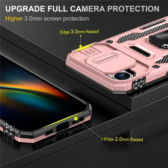 Coque iPhone 17e / 16e Armor Case avec Cache Objectif et Anneau