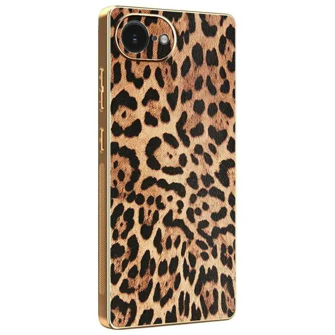 Coque iPhone 17e / 16e Effet Cuir Léopard