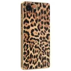 Coque iPhone 17e / 16e Effet Cuir Léopard