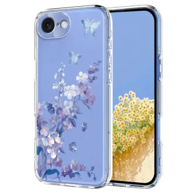 Coque iPhone 17e / 16e Silicone Motifs Fleurs et Papillons