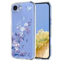Coque iPhone 17e / 16e Silicone Motifs Fleurs et Papillons