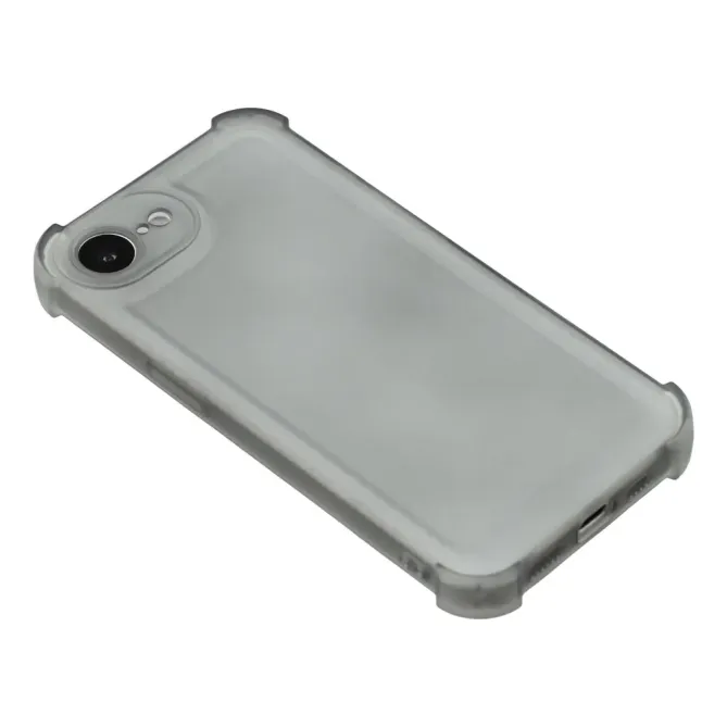 Coque iPhone 17e / 16e Silicone Mat Translucide à Coins Renforcés