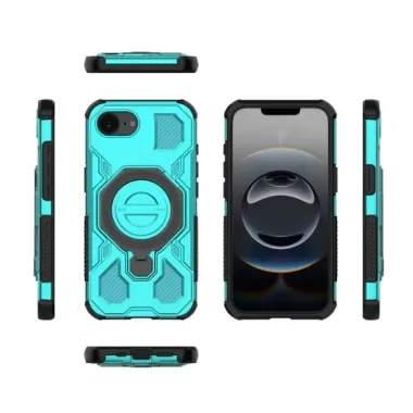 Coque iPhone 17e / 16e avec support + 2 films écran KJ Series Cyan - photo 7