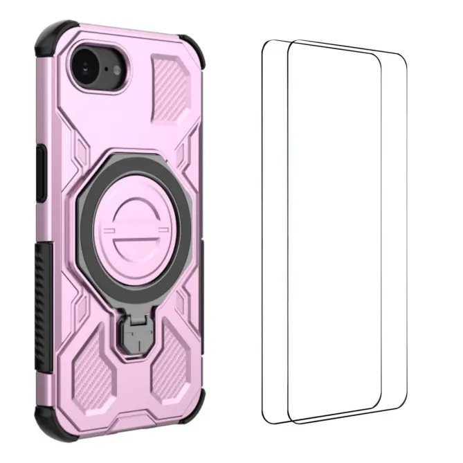 Coque iPhone 17e / 16e avec support + 2 films écran KJ Series