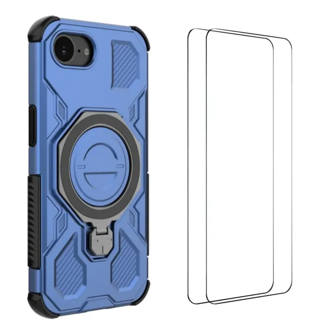 Coque iPhone 17e / 16e avec support + 2 films écran KJ Series