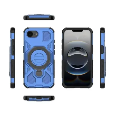 Coque iPhone 17e / 16e avec support + 2 films écran KJ Series Bleu - photo 17