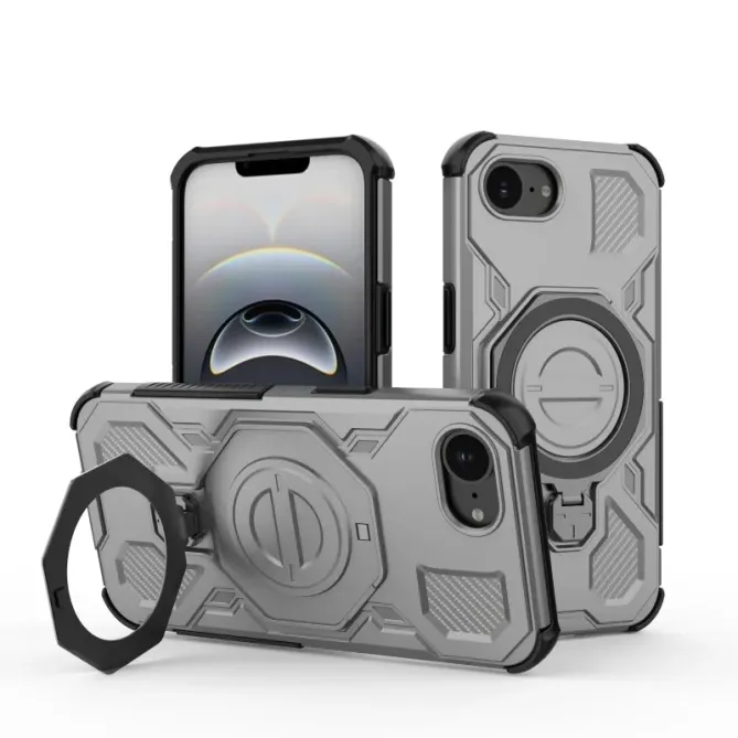 Coque iPhone 17e / 16e avec support + 2 films écran KJ Series