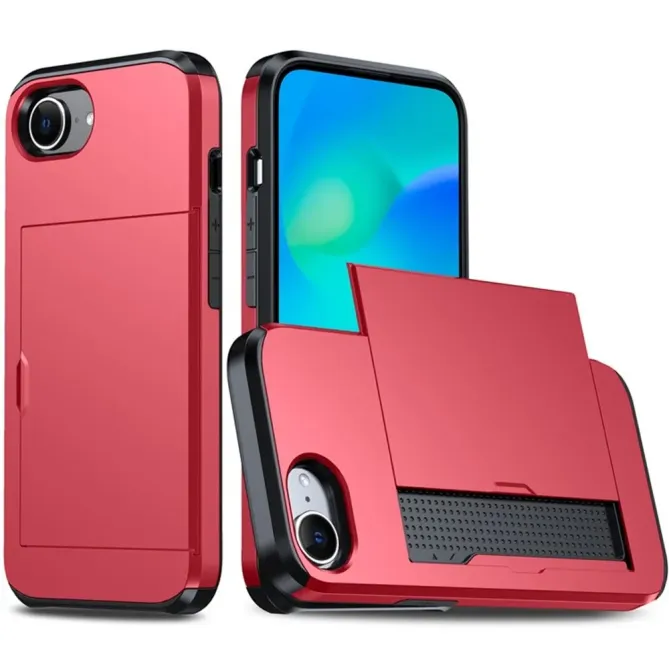 Coque iPhone 17e / 16e Antichoc avec Porte-Carte Coulissant