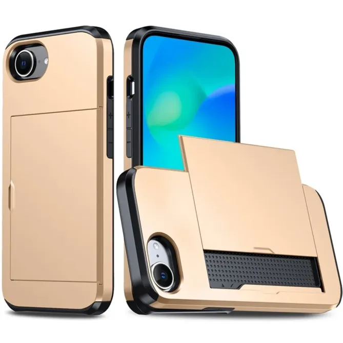 Coque iPhone 17e / 16e Antichoc avec Porte-Carte Coulissant