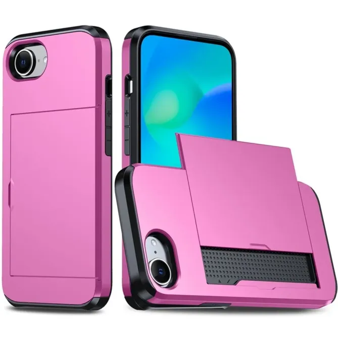 Coque iPhone 17e / 16e Antichoc avec Porte-Carte Coulissant