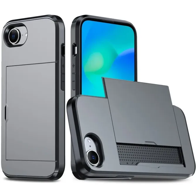 Coque iPhone 17e / 16e Antichoc avec Porte-Carte Coulissant