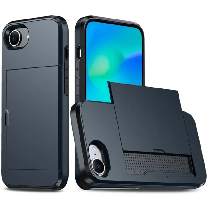 Coque iPhone 17e / 16e Antichoc avec Porte-Carte Coulissant