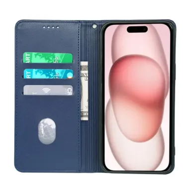 Flip Cover iPhone 17e / 16e Coeurs Design Trèfle Bleu marine - photo 12