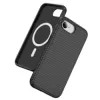 Coque iPhone 17e / 16e Compatible MagSafe Texture Carbone