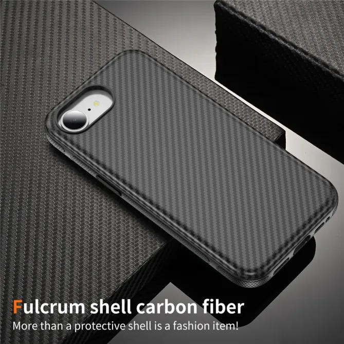Coque iPhone 17e / 16e Compatible MagSafe Texture Carbone