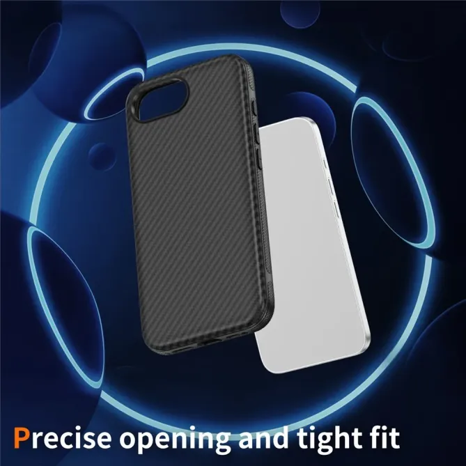 Coque iPhone 17e / 16e Compatible MagSafe Texture Carbone