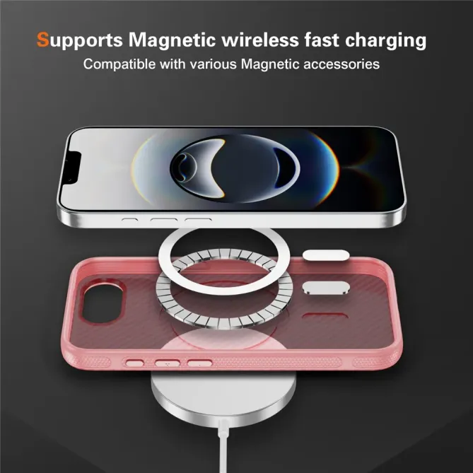 Coque iPhone 17e / 16e Compatible MagSafe Texture Carbone