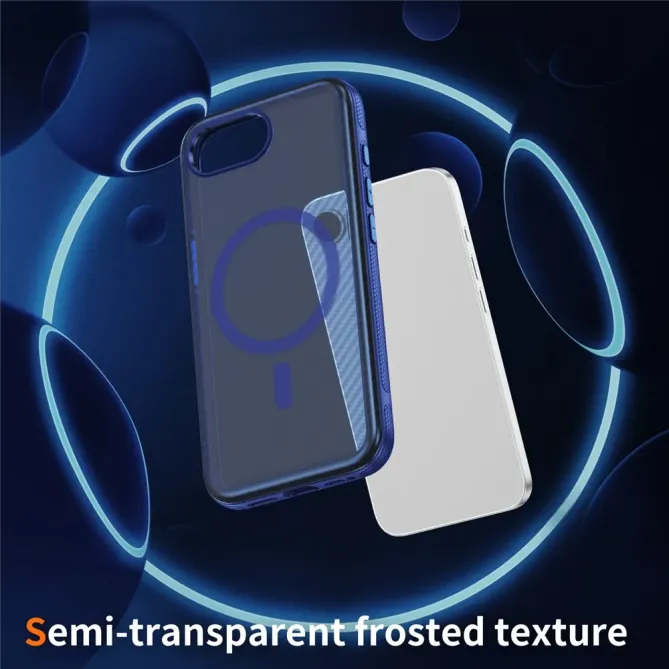 Coque iPhone 17e / 16e Compatible MagSafe Texture Carbone