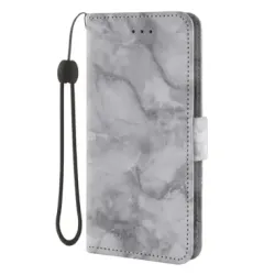 Housse iPhone 17e / 16e Motif Marbre avec Dragonne