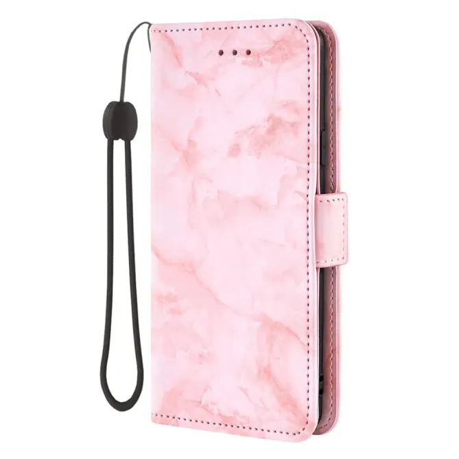 Housse iPhone 17e / 16e Motif Marbre avec Dragonne