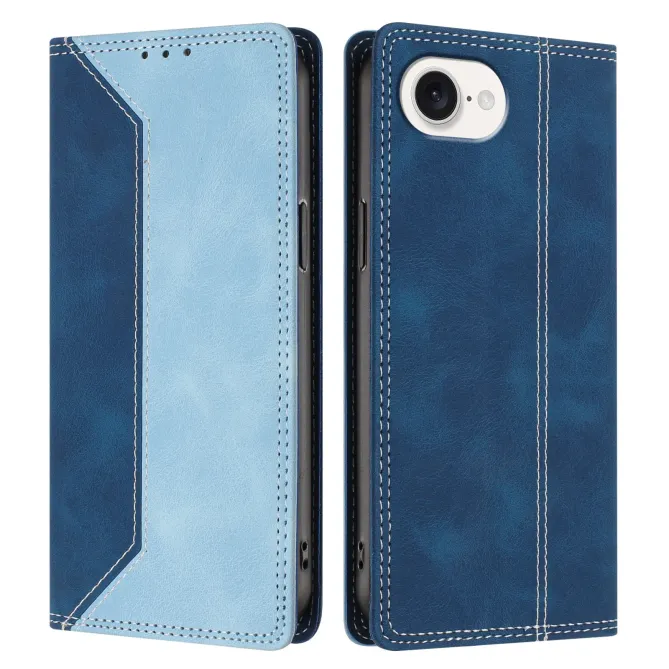 Housse iPhone 17e / 16e Bicolore Effet Cuir avec Blocage RFID