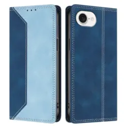 Housse iPhone 17e / 16e Bicolore Effet Cuir avec Blocage RFID
