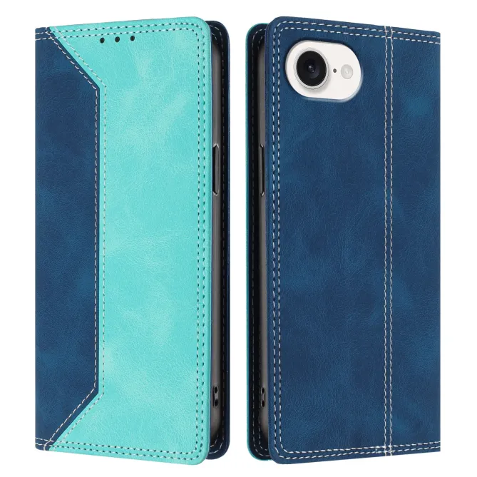 Housse iPhone 17e / 16e Bicolore Effet Cuir avec Blocage RFID