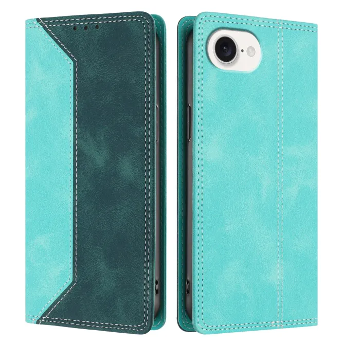 Housse iPhone 17e / 16e Bicolore Effet Cuir avec Blocage RFID