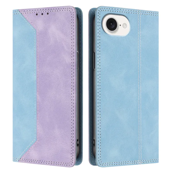 Housse iPhone 17e / 16e Bicolore Effet Cuir avec Blocage RFID