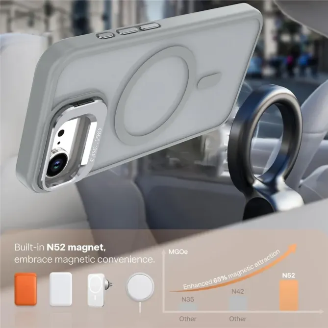 Coque iPhone 17e / 16e Magnétique avec Support Caméra Amovible