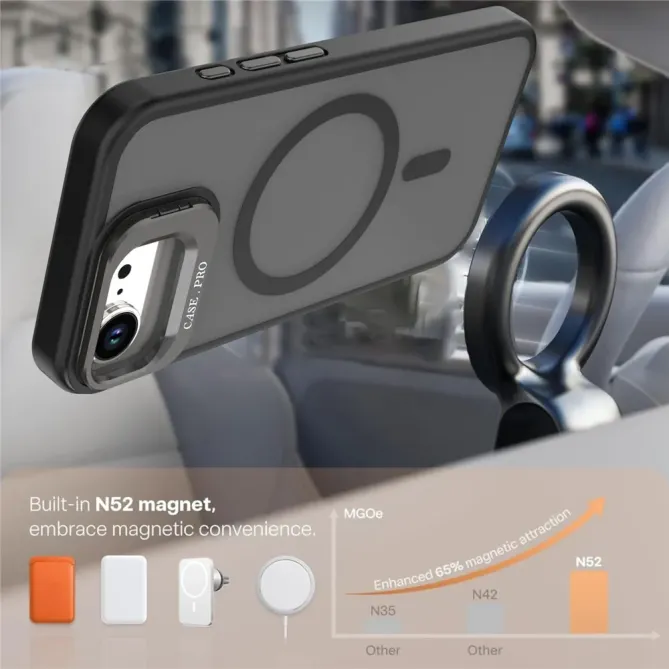 Coque iPhone 17e / 16e Magnétique avec Support Caméra Amovible