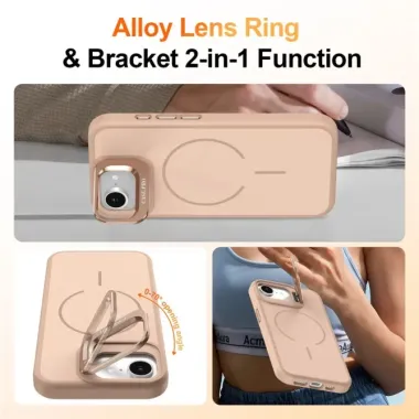 Coque iPhone 17e / 16e MagSafe Antichoc avec Support Caméra