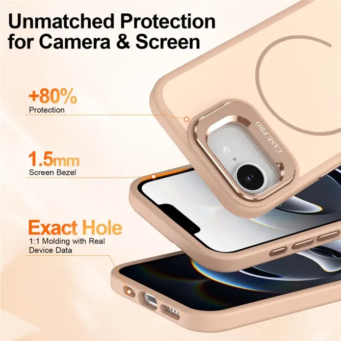 Coque iPhone 17e / 16e MagSafe Antichoc avec Support Caméra