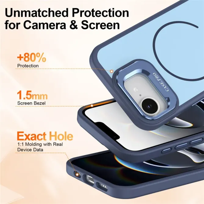 Coque iPhone 17e / 16e MagSafe Antichoc avec Support Caméra