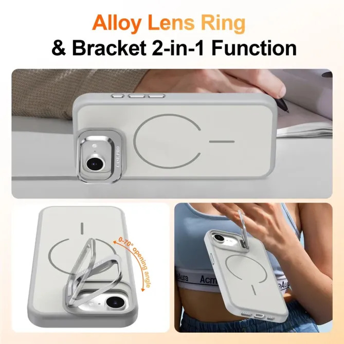 Coque iPhone 17e / 16e MagSafe Antichoc avec Support Caméra