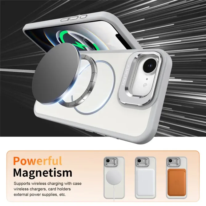 Coque iPhone 17e / 16e MagSafe Antichoc avec Support Caméra